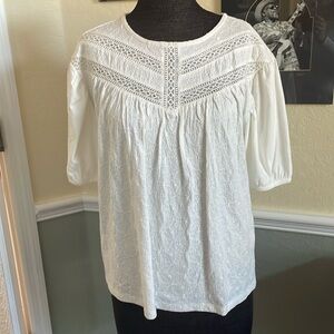 C&C California cotton peasant top nwt M